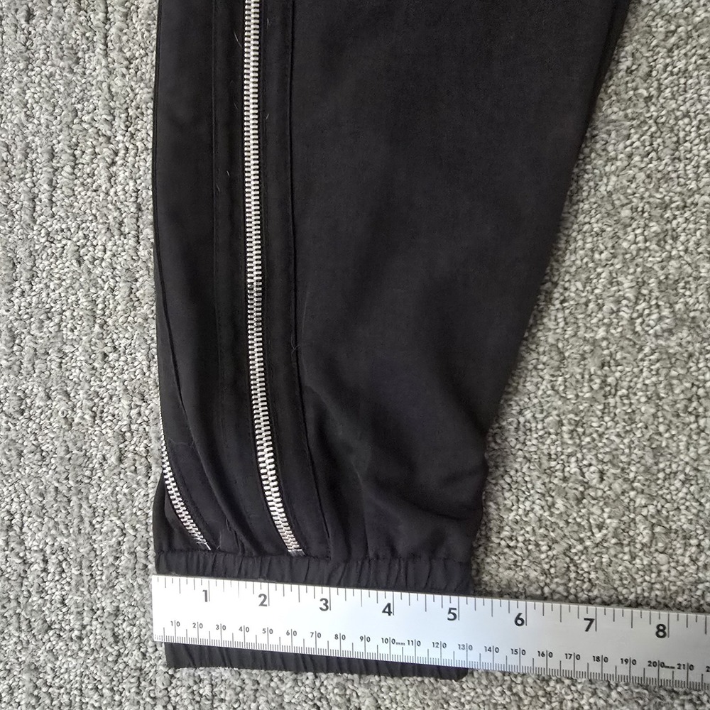 RTA Black Side Zip Track Jogger Pants Nylon Made USA‎ Women's M - Picture 6 of 7